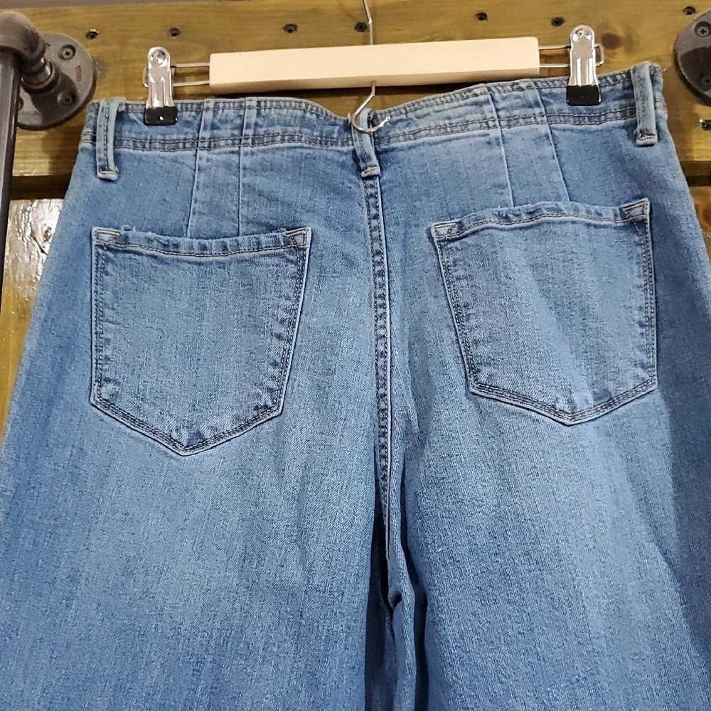 KanCan Light Blue Flare Jeans High Rise Button Fly - Picture 6 of 9